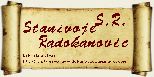 Stanivoje Radokanović vizit kartica